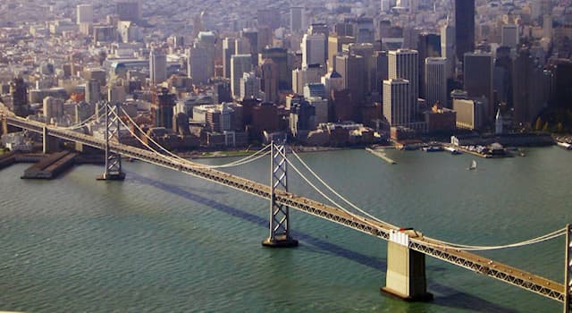 Geography Trivia Question: Which cities does the Bay Bridge connect?