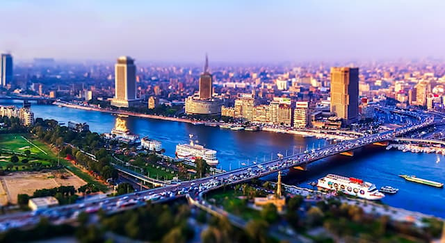 Geography Trivia Question: Along which river is the capital city of Egypt Cairo situated?