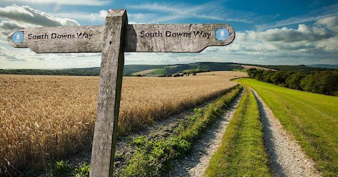 Geography Trivia Question: The South Downs Way footpath in England, runs from Winchester to which town?