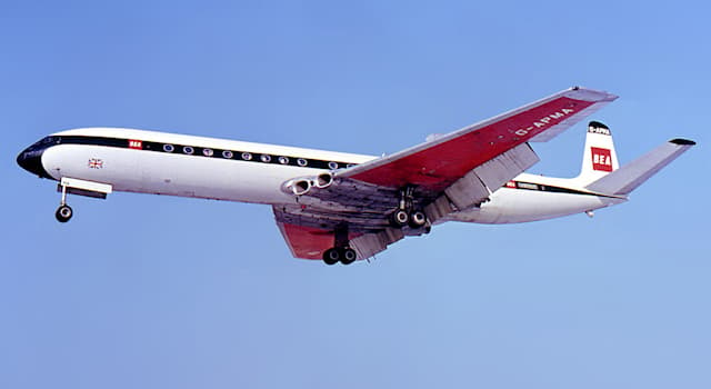 History Trivia Question: What was the name of the first commercial jet airliner?