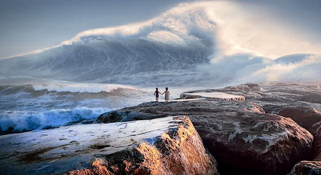 Природа Вопрос: Что является причиной большинства цунами?