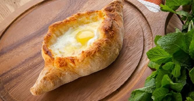 Culture Trivia Question: Khachapuri, a bread topped with melted cheese, egg and butter, is the national dish of which country?