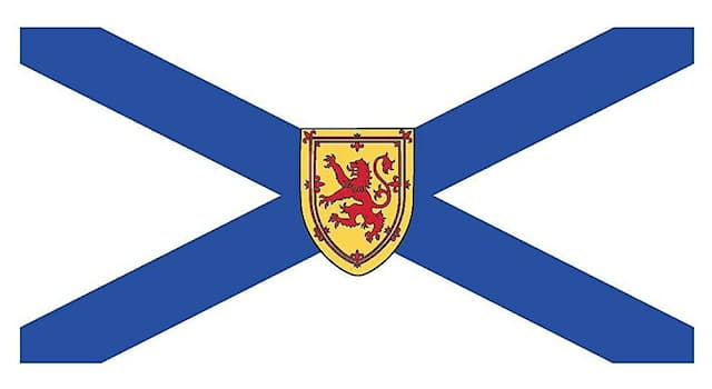 Geography Trivia Question: The flag of which Canadian Province is shown in the picture?