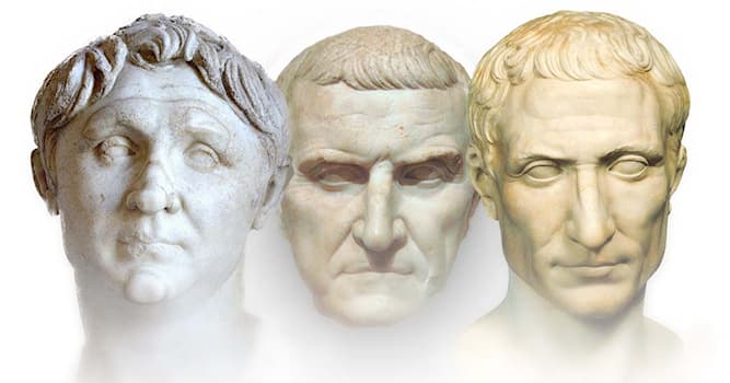 History Trivia Question: The union of which three prominent figures in Roman history was given the name "First Triumvirate"?