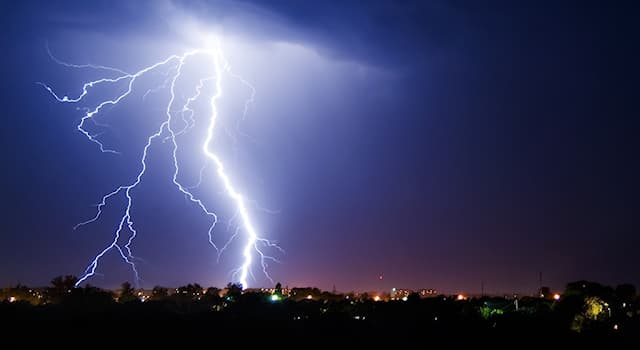 Nature Trivia Question: What percent of all lightning events worldwide are strikes between the atmosphere and Earth bound objects?