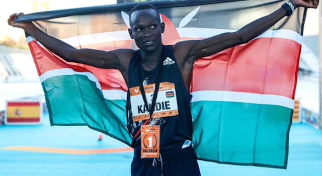 Sport Trivia Question: In what time did Kibiwott Kandie set a new world record for the half marathon in December 2020?