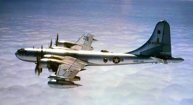 History Trivia Question: In which year did a Boeing B-50 Superfortress make the first non-stop flight around the world?