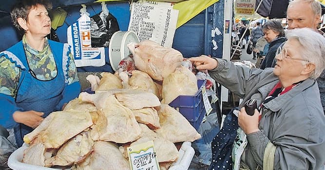 History Trivia Question: Which term was used to denote the frozen chicken legs quarters from the USA in Russia of 1990s?