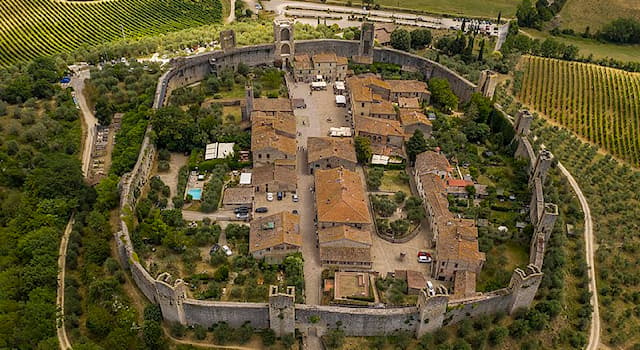 Geography Trivia Question: Where is the Italian walled city of Monteriggioni?