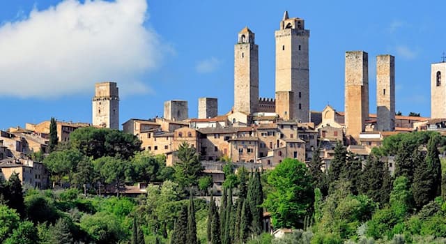 History Trivia Question: Which architectural style is represented in the walled city of San Gimignano, Italy?