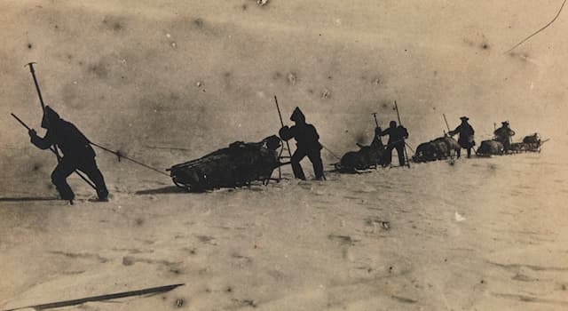 History Trivia Question: Who led the first crossing of Greenland on skis in 1888?