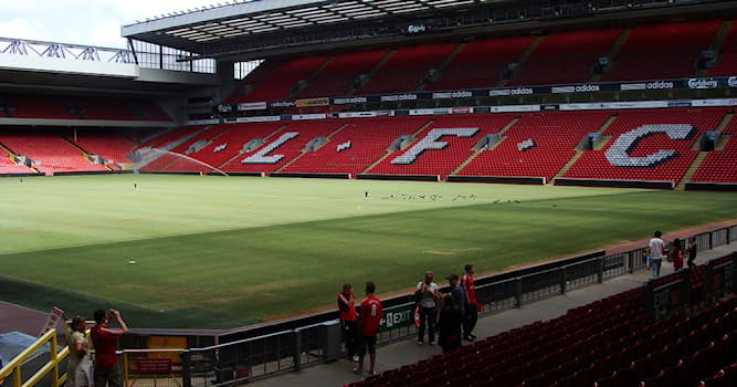Спорт Вопрос: Как называется домашний стадион футбольного клуба «Ливерпуль»?
