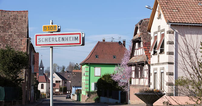 Geography Trivia Question: Where is Scherlenheim located?