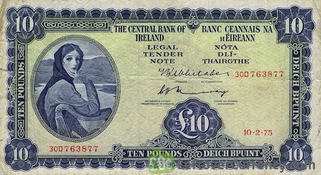 History Trivia Question: Which American woman appeared on Irish banknotes in the 20th century?