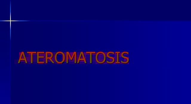 Сiencia Pregunta Trivia: ¿Qué es la ateromatosis?
