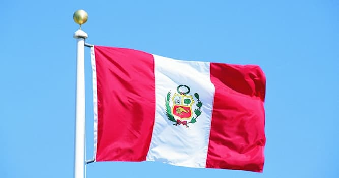 Geography Trivia Question: According to the legend, thanks to which bird is the national flag of Peru red and white?