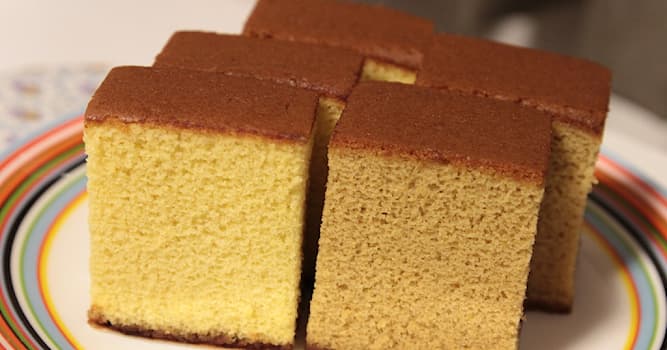 Culture Trivia Question: What is a popular Japanese sponge cake introduced by Portuguese merchants in the 16th century called?