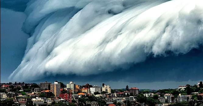 Nature Trivia Question: What is the rare natural phenomenon of tsunami-like clouds called?