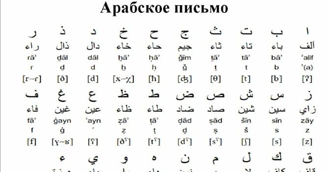 Наука Вопрос: Сколько букв в арабском алфавите?