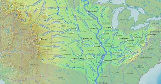 Geografia Pytanie-Ciekawostka: Ile rzek w Stanach Zjednoczonych ma długość powyżej 800 km?