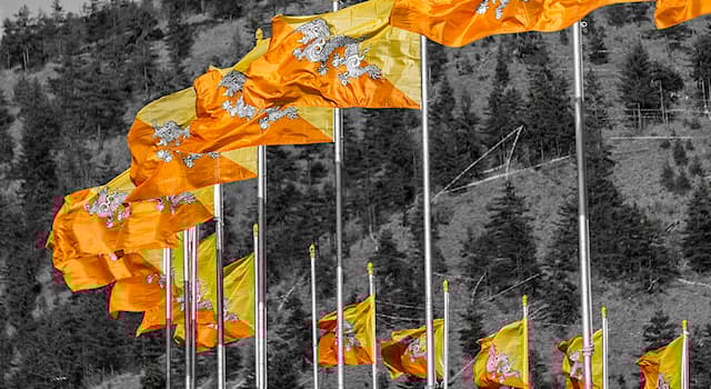 Культура Запитання-цікавинка: Яка тварина зображена на прапорі Бутану?