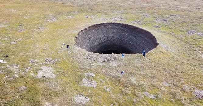 Natuur Trivia Vraag: Wat veroorzaakte deze kolossale krater in Siberië?