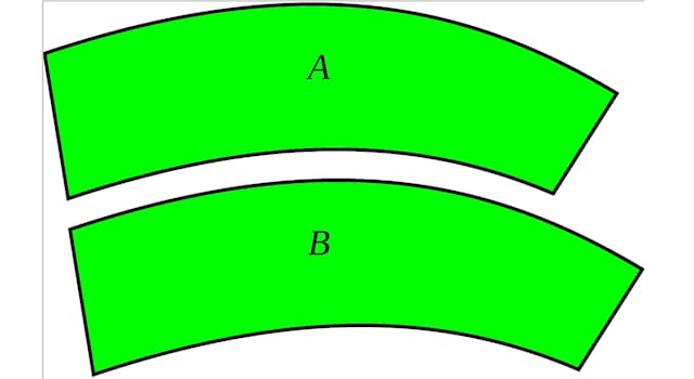 nauka Pytanie-Ciekawostka: Który z kształtów jest większy - A czy B?