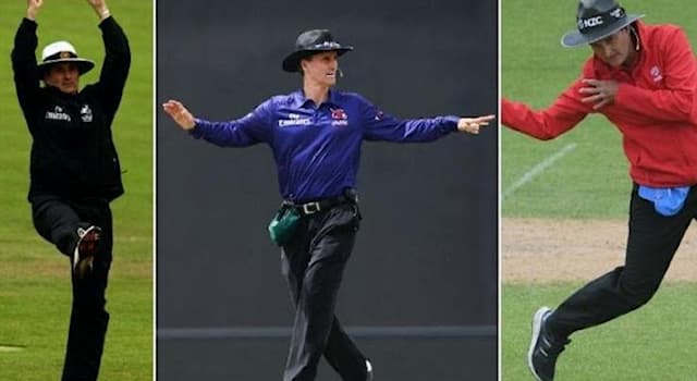 Sport Trivia Question: Which of these cricket umpires is famous for his dramatic signaling style?