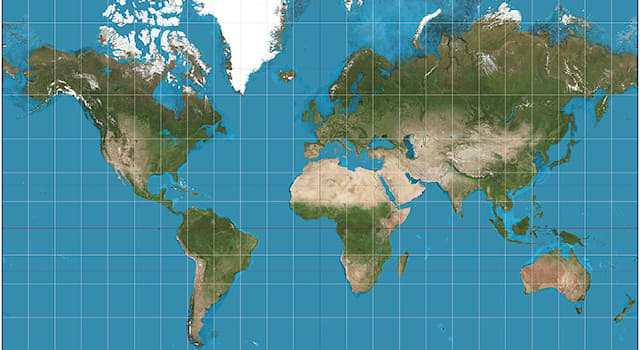 Geography Trivia Question: Which world map projection is shown in the picture?