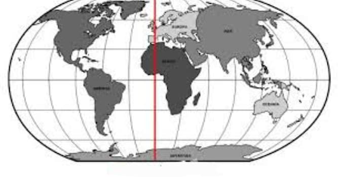 Geographie Wissensfrage: Wie heißt die imaginäre vertikale Linie, die die Welt in zwei Hälften teilt?