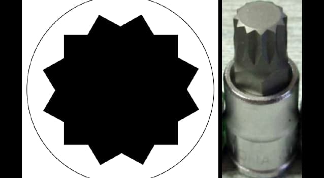 Wissenschaft Wissensfrage: Wie wird dieses sternförmige zwölfzackige Innenvielzahnprofil für Schraubenkopfantriebe (Bild) genannt?
