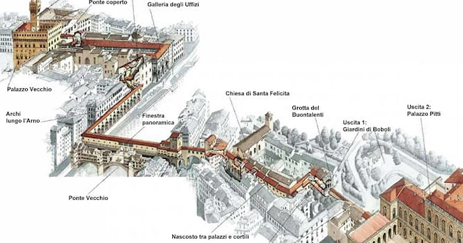 Cultura Domande: Chi ha progettato il corridoio che collega Palazzo Pitti con Palazzo Vecchio?