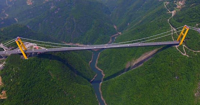 Geografía Pregunta Trivia: ¿En qué país está situado el Puente Siduhe, un puente colgante para tránsito vehicular?