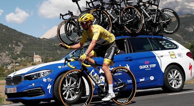 Sport Wissensfrage: Weshalb erhielt der Franzose Julian Alaphilippe bei der "Tour de France 2020" eine Zeitstrafe v. 20 Sekunden?