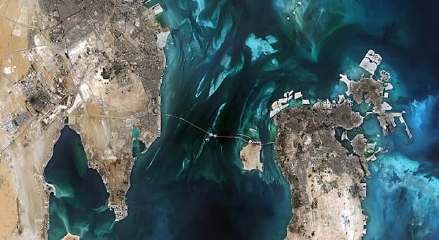 Geography Trivia Question: How many artificial islands is Bahrain made of?