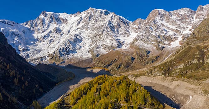 Geographie Wissensfrage: Wo erstreckt sich das Gebirgsmassiv Monte Rosa?