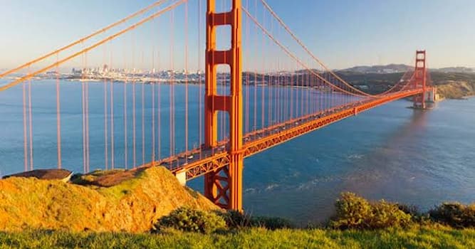 Geografia Pytanie-Ciekawostka: W którym amerykańskim mieście mieści się most Golden Gate.