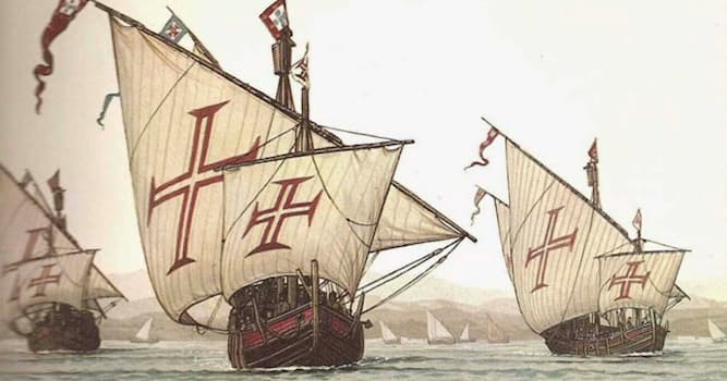História Pergunta Trivial: Quais os nomes das caravelas de Colombo quando ele descobriu a América?