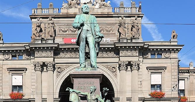 Geschichte Wissensfrage: Wo in der Schweiz steht dieses Denkmal von Eisenbahn-Pionier Alfred Escher?