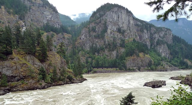 Geographie Wissensfrage: Wo fließt der Fraser River?