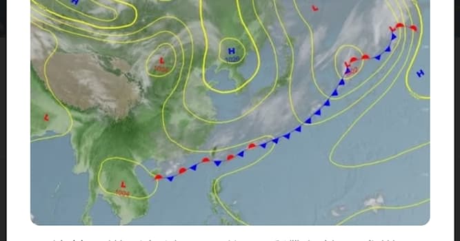 自然 小問題：請問圖中紅藍相間的線，在那個地區會發生什麼事？