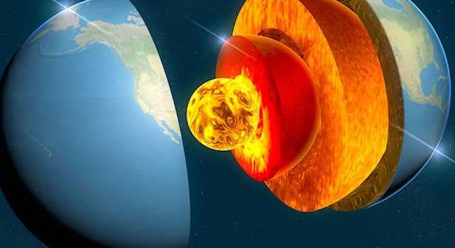 nauka Pytanie-Ciekawostka: W jakim stanie skupienia znajduje się wnętrze kuli ziemskiej - jądro ziemii?