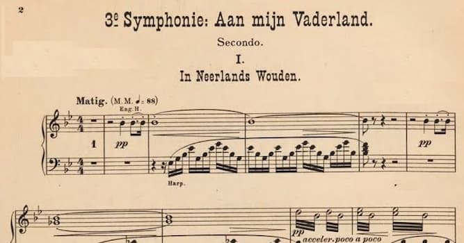 Cultuur Trivia Vraag: Van welke Nederlandse componist is het muziekstuk 'Aan mijn Vaderland'?