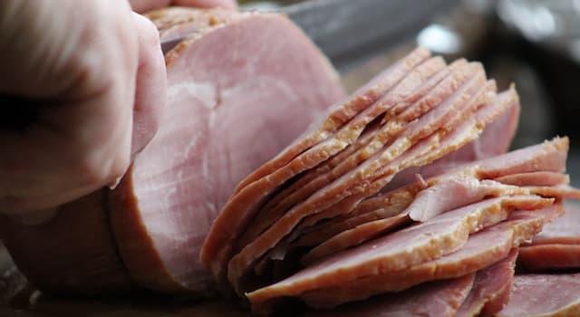 Culture Trivia Question: Gammon comes from which animal?