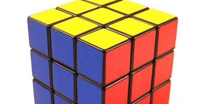 Cultuur Trivia Vraag: Welke kleuren van een originele Rubik’s kubus zie je niet op deze foto?