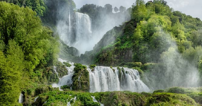 Aardrijkskunde Trivia Vraag: Hoe heet deze kunstmatige (!) waterval in Italië?