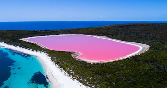 Aardrijkskunde Trivia Vraag: Waar bevindt zich Lake Hillier?