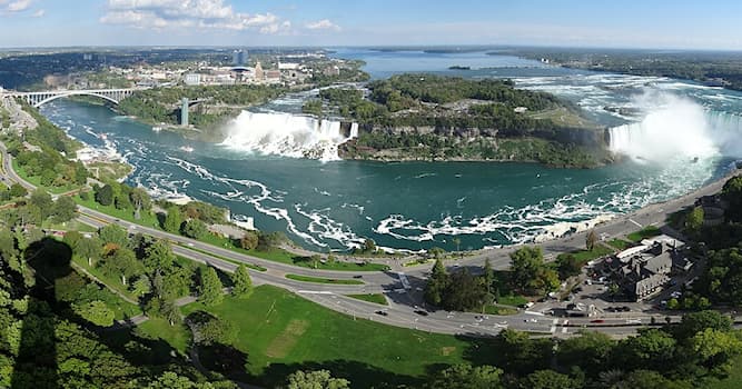 Aardrijkskunde Trivia Vraag: Welk van deze watervallen hoort NIET bij de Niagarawatervallen?