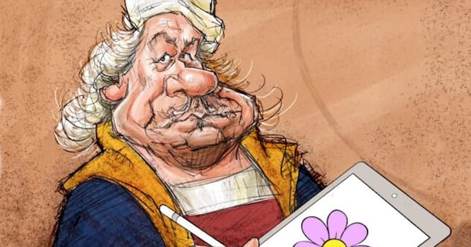 Cultuur Trivia Vraag: Van welke bekendse schilder is dit een karikatuur?