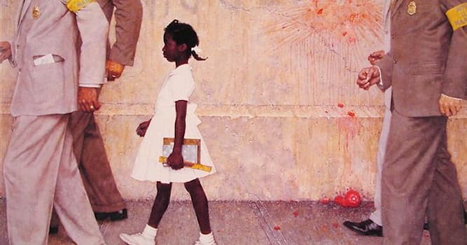 Cultuur Trivia Vraag: Welke Amerikaanse schilder maakte dit portret van Ruby Bridges?